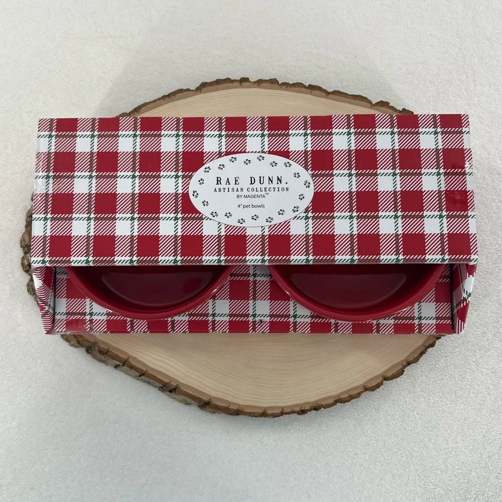 NWT Rae Dunn “Naughty & Nice” Pet Dishes